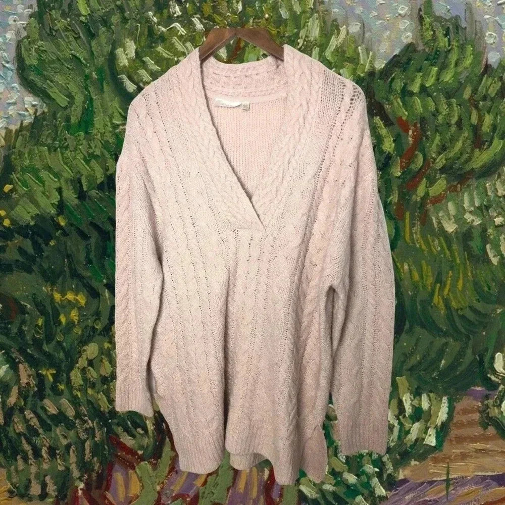 Cloth By Rd Women's Medium V-Neck Sweater Long Sl Tunic Sweater